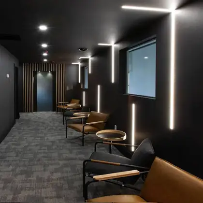 Carpet tile installation in a commercial office lounge, Rockland County NY