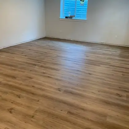 Luxury vinyl plank installed in a home living area, Rockland County NY